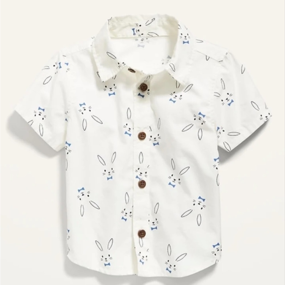 Old navy toddler bunny button up shirt